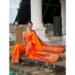 Picture of Alluring Silk Orange Red Saree