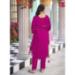 Picture of Chiffon Medium Violet Red Straight Cut Salwar Kameez