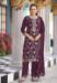 Picture of Excellent Chiffon Brown Straight Cut Salwar Kameez