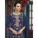 Picture of Chiffon Midnight Blue Straight Cut Salwar Kameez