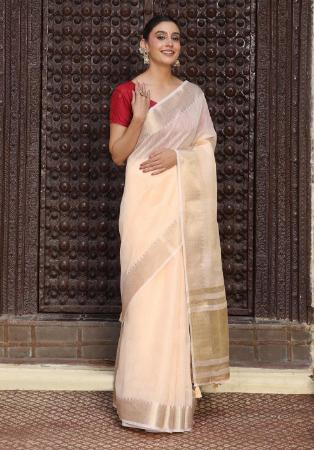 Picture of Graceful Cotton Beige Saree