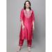 Picture of Excellent Cotton & Silk Pink Readymade Salwar Kameez