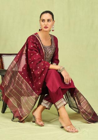 Picture of Charming Cotton Brown Readymade Salwar Kameez