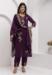 Picture of Exquisite Silk Saddle Brown Readymade Salwar Kameez