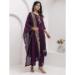 Picture of Exquisite Silk Saddle Brown Readymade Salwar Kameez