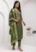 Picture of Silk Dark Olive Green Readymade Salwar Kameez