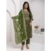 Picture of Silk Dark Olive Green Readymade Salwar Kameez