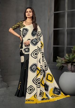 Picture of Shapely Crepe & Silk Black Saree