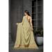Picture of Comely Crepe & Silk Dark Khaki Saree