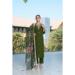 Picture of Silk Dark Olive Green Readymade Salwar Kameez