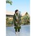 Picture of Silk Dark Olive Green Readymade Salwar Kameez