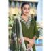 Picture of Silk Dark Olive Green Readymade Salwar Kameez