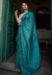 Picture of Fine Silk Dark Cyan Saree