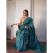Picture of Fine Silk Dark Cyan Saree