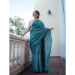 Picture of Fine Silk Dark Cyan Saree