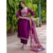 Picture of Delightful Silk Purple Readymade Salwar Kameez