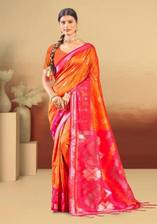 Picture of Splendid Silk Coral Saree