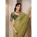 Picture of Classy Silk Dark Khaki Saree