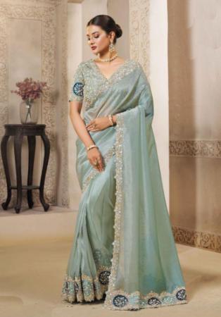 Picture of Sublime Silk Light Blue Saree
