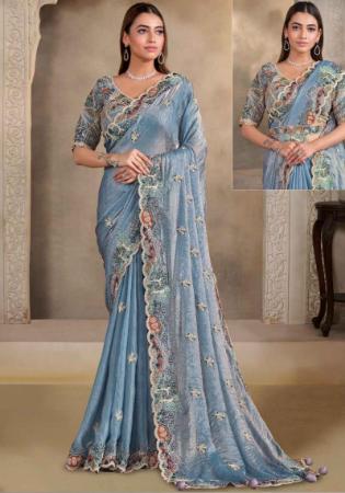 Picture of Marvelous Silk Light Blue Saree