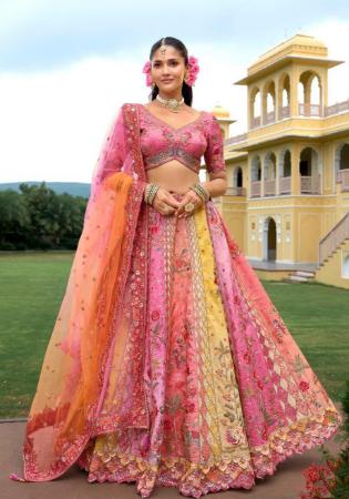 Picture of Beautiful Silk Pale Violet Red Lehenga Choli