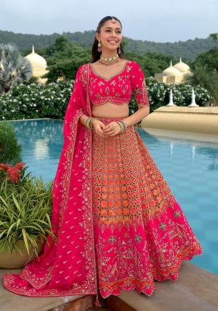 Picture of Statuesque Silk Rosy Brown Lehenga Choli