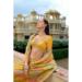 Picture of Shapely Silk Golden Rod Lehenga Choli