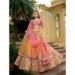 Picture of Well Formed Silk Dark Salmon Lehenga Choli