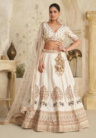 Picture of Lovely Silk Tan Lehenga Choli
