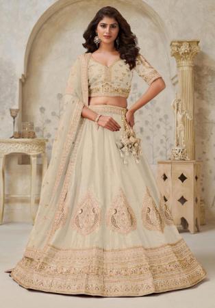 Picture of Graceful Silk Tan Lehenga Choli