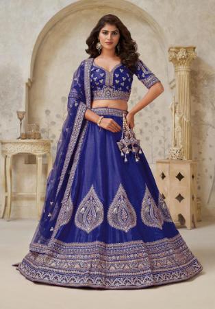 Picture of Admirable Silk Dark Slate Blue Lehenga Choli