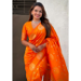 Picture of Graceful Silk Orange Red Saree