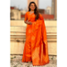 Picture of Graceful Silk Orange Red Saree