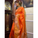 Picture of Alluring Silk Orange Red Saree
