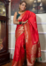 Picture of Amazing Silk Crimson Saree