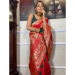 Picture of Amazing Silk Crimson Saree