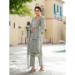Picture of Superb Cotton Dark Grey Readymade Salwar Kameez
