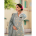 Picture of Superb Cotton Dark Grey Readymade Salwar Kameez