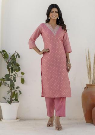 Picture of Comely Silk Pale Violet Red Readymade Salwar Kameez
