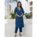 Picture of Stunning Silk Navy Blue Readymade Salwar Kameez
