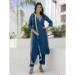 Picture of Stunning Silk Navy Blue Readymade Salwar Kameez