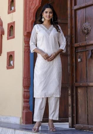 Picture of Well Formed Silk Azure Readymade Salwar Kameez