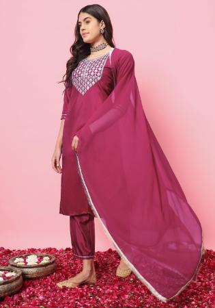 Picture of Sublime Silk Light Pink Readymade Salwar Kameez