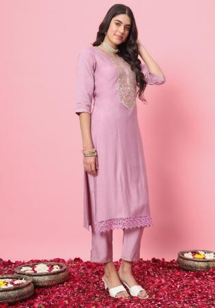 Picture of Silk Light Steel Blue Readymade Salwar Kameez