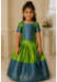 Picture of Grand Linen & Silk Olive Drab Kids Lehenga Choli