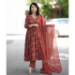 Picture of Ideal Rayon Maroon Readymade Salwar Kameez