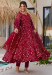 Picture of Superb Georgette Dark Red Readymade Salwar Kameez
