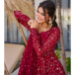 Picture of Superb Georgette Dark Red Readymade Salwar Kameez