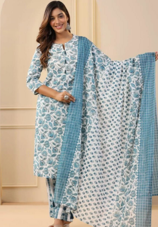 Picture of Nice Cotton Slate Grey Readymade Salwar Kameez