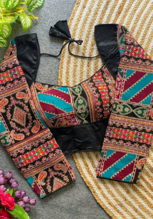 Picture of Good Looking Silk Black Designer Blouse